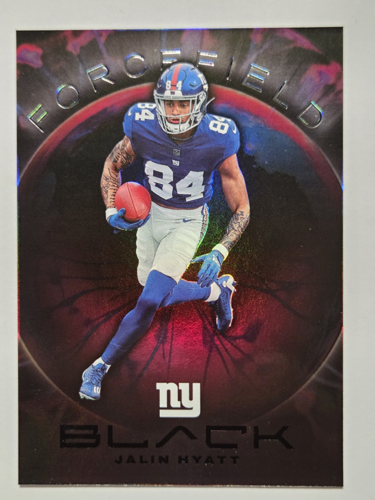 2023 Panini Black Forcefield Jalin Hyatt FOR-16 New York Giants Case Hit