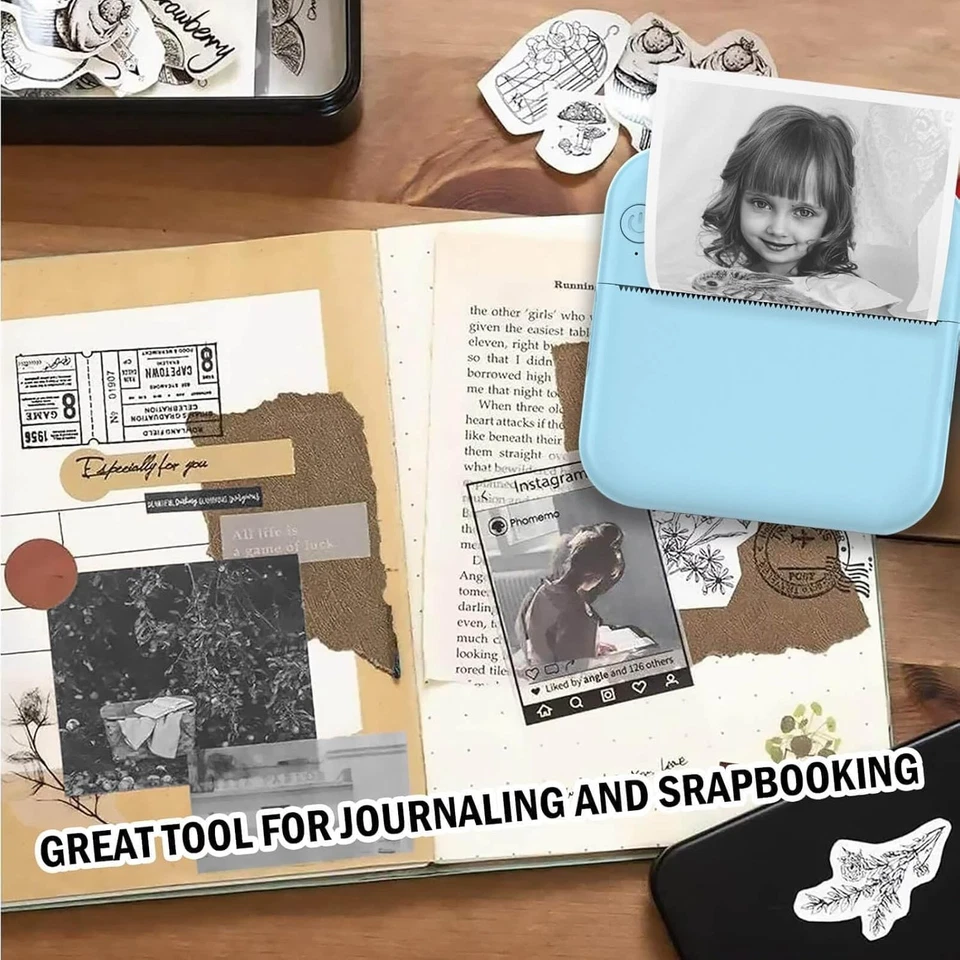 Mini Bluetooth Printer Wireless Sticker Printer Thermal Label Photo Notes - Image 4 of 4