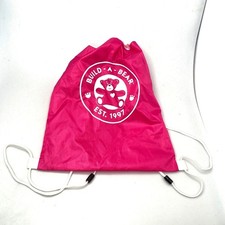 Build-A-Bear Workshop Pink Backpack Tote, Cinch Rope Closure - Pre-owned-