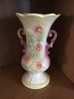 Vintage Hull Pottery Sunglow 1940s Vase Yellow Pink Fade 10.5”  Daisy.