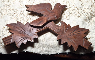 Cuckoo Clock Carved Wood Bird Part Accessory