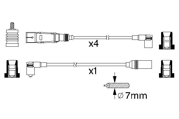 Bosch ZüNdleitungssatz FüR Audi 80 B2 Coupe 100 C1 C2 VW Polo Derby Golf I-image