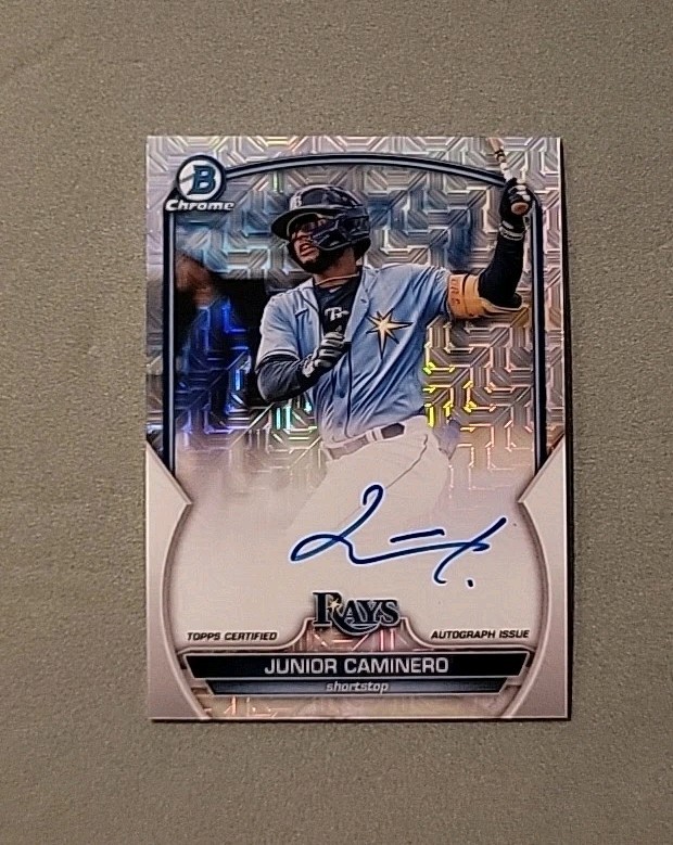 2023 Bowman Chrome Mojo Refractor Auto Junior Caminero #BMA-JC - MT