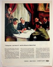 Ford Motor Company 1944 Vintage Print Advertisement 10x13 Historic Art