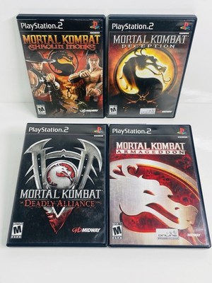 PS2 Mortal Kombat Lot Of 4: Deadly Alliance Shaolin Monks Deception Armageddon