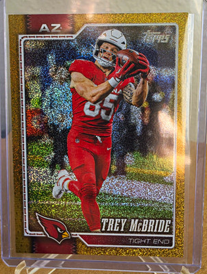 2026 Topps NFL Trey McBride Cardinals #5 Numbered 25/50 Gold Sand Glitter