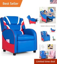 Kids Recliner, Gaming Recliner Chair w/Footrest, Headrest, Lumbar Support  S...