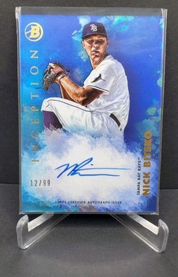2021 Bowman Inception Inception Auto Blue Foil 12/99 Nick Bitsko #PA-NB Auto