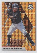 2021 Panini Mosaic Reactive Orange Mosaic Prizm Donovan Solano #152 2l4