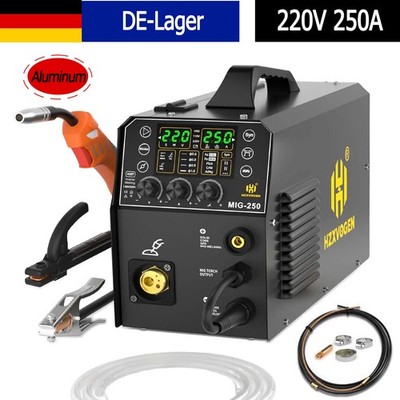 6 in 1 MIG Schweißgerät 250A Gas Gasloses Mig MMA Wig IGBT Inverter Schweißgerät