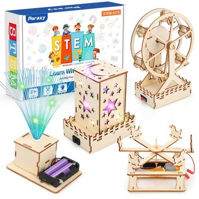 Poraxy 4 in 1 STEM Kits for Kids Age 8-10, 4 1 kits, Multicolored 