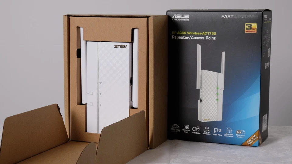 Asus RP-AC66 Dual-band Wireless-AC1750 Repeater Weiß | in bestem Zustand mit OVP - Bild 2 von 4