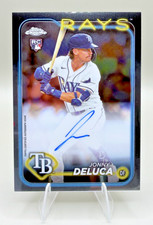 2024 Topps Chrome-Jonny DeLuca-Tampa Bay Rays-Rookie (RC)-On Card Auto #RA-JDE