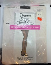 Lot 4 VTG Queen Size Pantyhose Tights NOS Brown Sugar Chadwicks Deadstock 90s