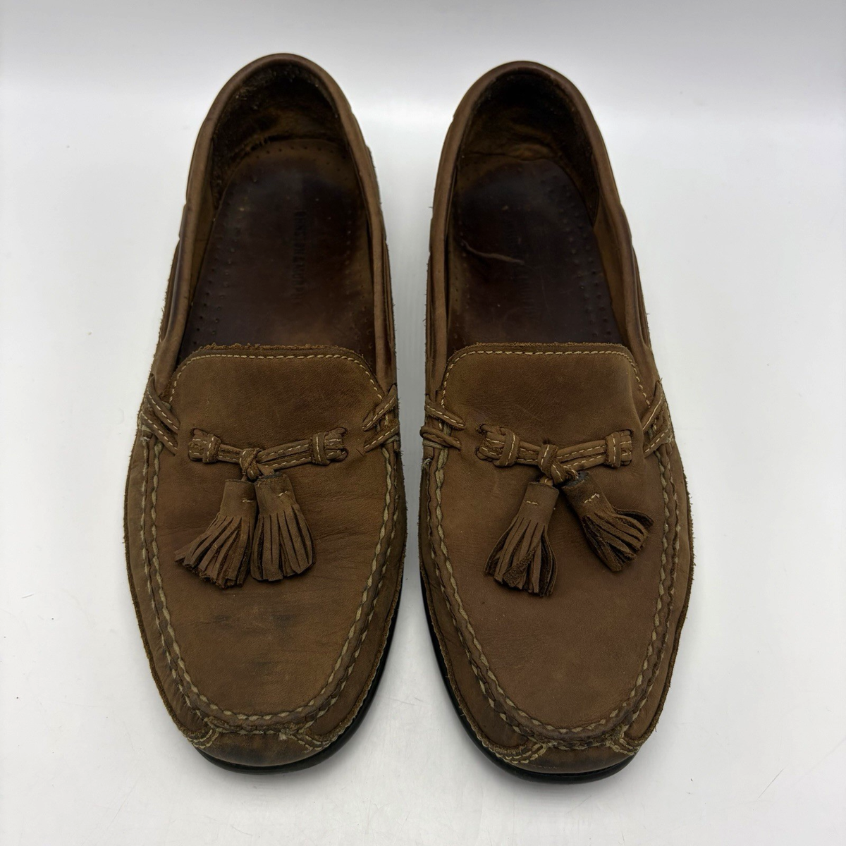 Johnston Murphy Tassel Loafers Mens 11.5 M Brown Leather 