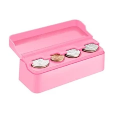 SINGARO Coin Holder for Car, Coin Change Organizer Compatible with 1PCS Pink