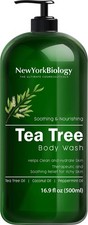 Tea Tree Body Wash Moisturizing Anti-Itch Itchy Skin Jock Itch 16.9 Fl Oz