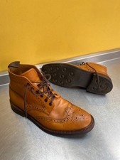 Loake Burford Dainite England UK10 Tan Leather Brogue Boots