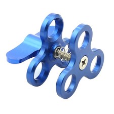 Camera Diving Triple Mount Adapter 1 Inch Aluminum Alloy Ball Butterfly Clip
