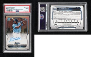 2023 Bowman Chrome Prospect Refractor /499 Xavier Isaac #CPA-XI PSA 9 MINT Auto