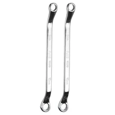 2pcs 45 Degree Offset Box End Wrench 8mm x 10mm Metric 12 Point CR-V Double Box