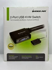 IOGEAR 2-Port USB VGA Cabled KVM Switch - 2048 x 1536 - Remote Button Switch