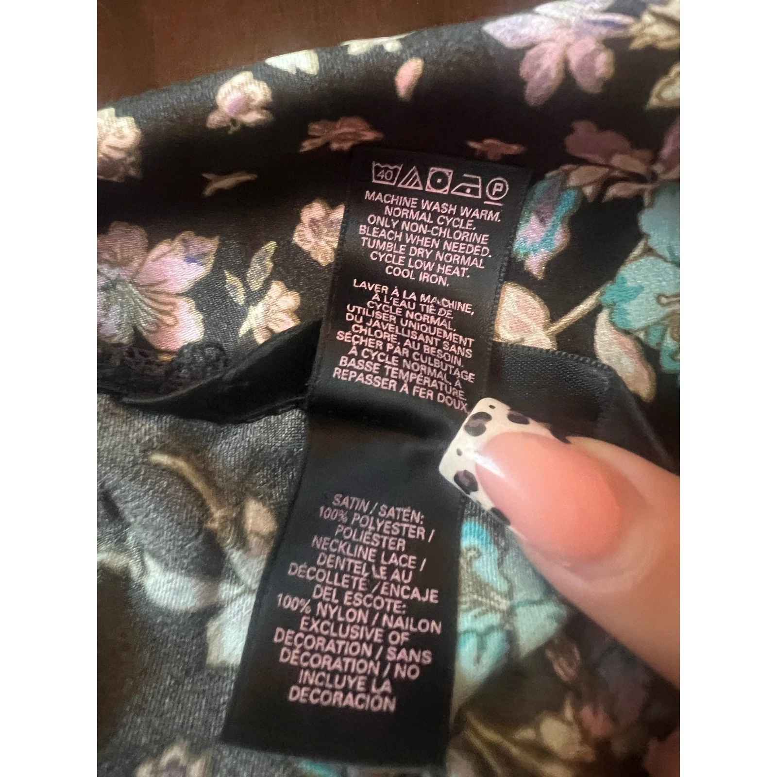 UNDERCOVER Abito Victoria's Secret nero floreale slip con spacco taglia M