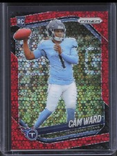 2025 Panini Prizm Cam Ward #352 Rookie Red No Huddle Disco /99 Titans
