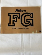 Nikon FG Instruction Manual, Original c1982