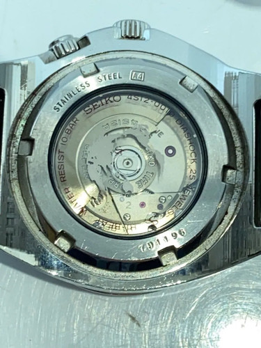 Seiko Mech SAS 4S12-0010 Vintage Date Bleu Argent 25jewels Automatique Montre - Photo 3 sur 6