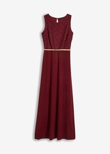 Abendkleid mit Gürtel Gr. 38 Ahornrot Damen Maxi-Kleid  Ballkleid Partykleid Neu