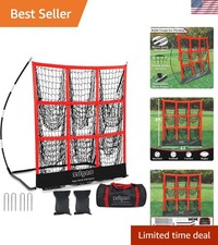 9 Hole Pitching Net for Baseball and Softball...