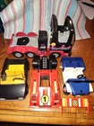 Vintage Lot 4 Cars Playmobil Geobra Race Car-Jeep -Semi Convertible Incomplete
