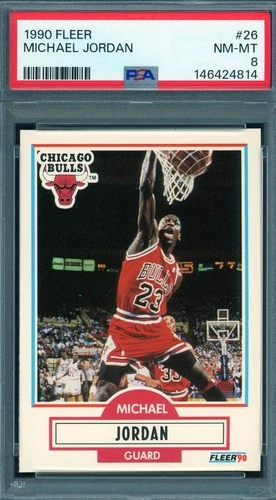 1990 Fleer # 26 Michael Jordan HOF PSA 8 NM-MT Bulls (146424814)
