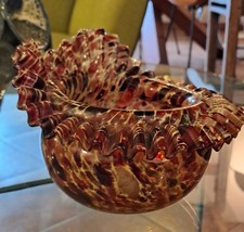 VASO IN VETRO SOFFIATO MURANO ANNI '40