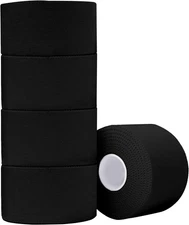 Athletic Tape,5 Pack Black Sports Tape,Strong Stick No Sticky Residue for Hockey