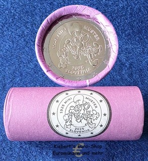 2 Euro Gedenkmünze Slowenien 2025 Miki Muster