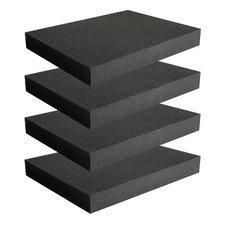 DNB Pick and Pluck Foam - 4 Pcs 16 x 12 x 2" Pre Cubed 4pcs16 12 2", black
