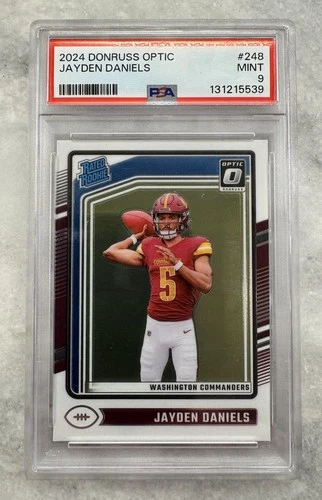 2024 Panini Donruss Optic JAYDEN DANIELS RATED ROOKIE RC #248 PSA 9 MINT ROY