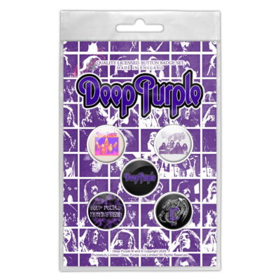 Button-Sets von Rock/Metal Bands 5 Stück je 25mm