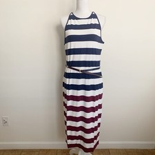 TED BAKER Women's  Yuni Rowing STRIPE BODYCON  DRESS Size 5 US 12 NEW $195