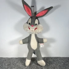 Bugs Bunny Plush 1971 Warner Bros 20" Mighty Star Stuffed Vtg Wire Form Ears