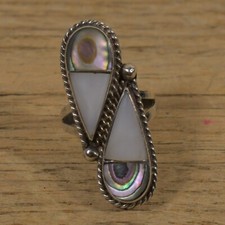 Vtg 1940's Taxco Mexico 925 Sterling Silver Ring Signed/Hallmarked 'Size 6'