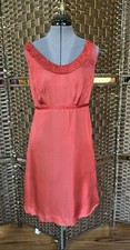 Sz 8 Moulinette Soeurs 100% silk dress rust orange Ladies Tank Mini 90s Y2K S