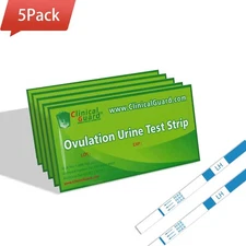 Clinical Guard Pack of 5 Individully Sealed LH Ovulation Test Strips