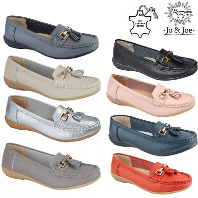 Damen Penny Halbschuh Damen Leder Slipper Quaste Freizeit Frauen Arbeit Büro Schuhe