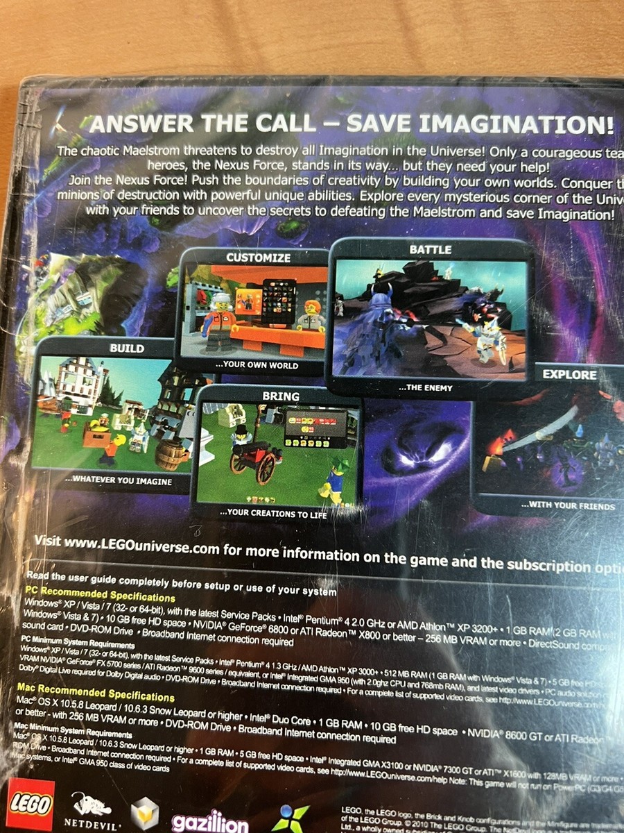 LEGO UNIVERSE: Massively Multiplayer Online Game Brand New Sealed