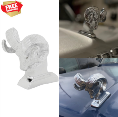Chrome Metal Ram's Head Hood Ornament Replacement Dodge Ram Pickup