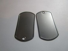 2 NEW Military Stainless Steel Blank Dog Tags Free Shipping