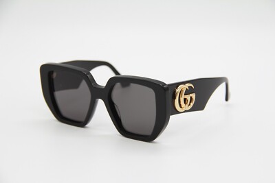 NEW GUCCI SUNGLASSES  GG0956S 003 WOMEN BLACK GUCCI EYEWEAR Gucci Grey Geometric Ladies Sunglasses GG0956S 003 54  main image 2